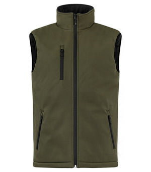 Padded Softshell Vest - fog green