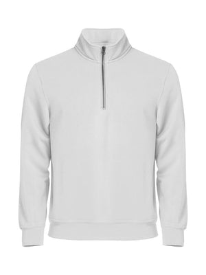 Basic Half Zip - white