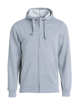 Basic Hoody Full Zip - grey melange