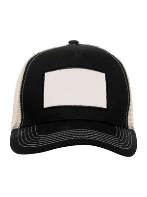 Trucker patch cap - black