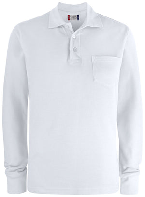 Basic Polo L/S Pocket - white