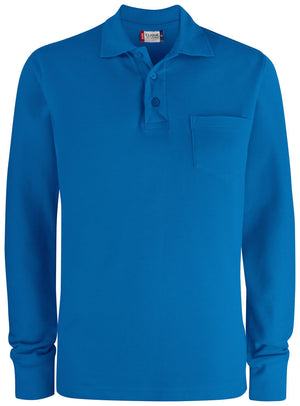 Basic Polo L/S Pocket - royal blue