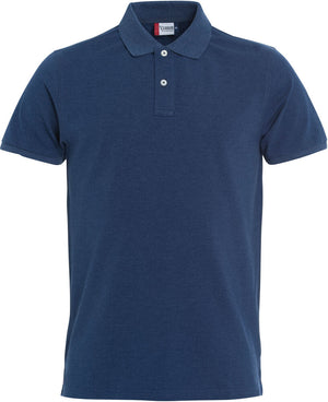 Stretch Premium Polo - blue melange