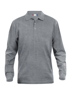 Classic Lincoln L/S Polo - grey melange