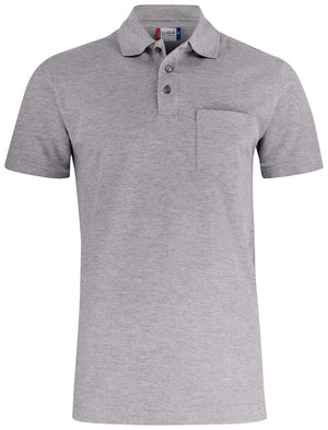 Basic Polo w. Pocket - grey melange