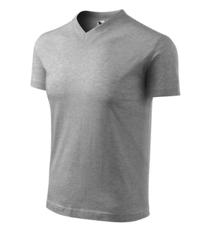 Malfini V-neck T-shirt unisex - dark gray melange