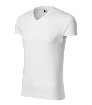 Malfini Slim Fit V-neck T-shirt men’s - white