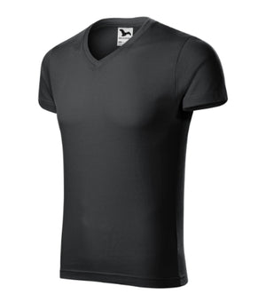 Malfini Slim Fit V-neck T-shirt men’s - ebony gray
