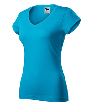 Malfini Fit V-neck T-shirt women’s - blue atoll