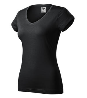 Malfini Fit V-neck T-shirt women’s - ebony gray