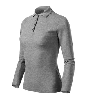 Malfini Pique Polo LS Polo Shirt women’s - dark gray melange