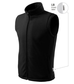 Malfini Next Fleece Vest unisex - black 01 (brand label)
