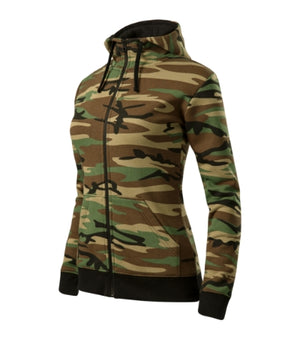 Malfini Camo Zipper Sweatshirt women’s - camouflage brown