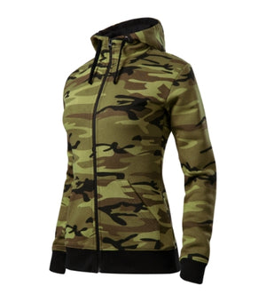 Malfini Camo Zipper Sweatshirt women’s - camouflage green