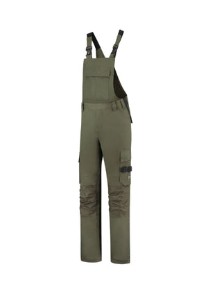 Malfini Bib & Brace Twill Cordura Work Bib Trousers unisex - army
