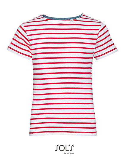 Kinder T-shirt met Ronde Hals en Strepen Miles