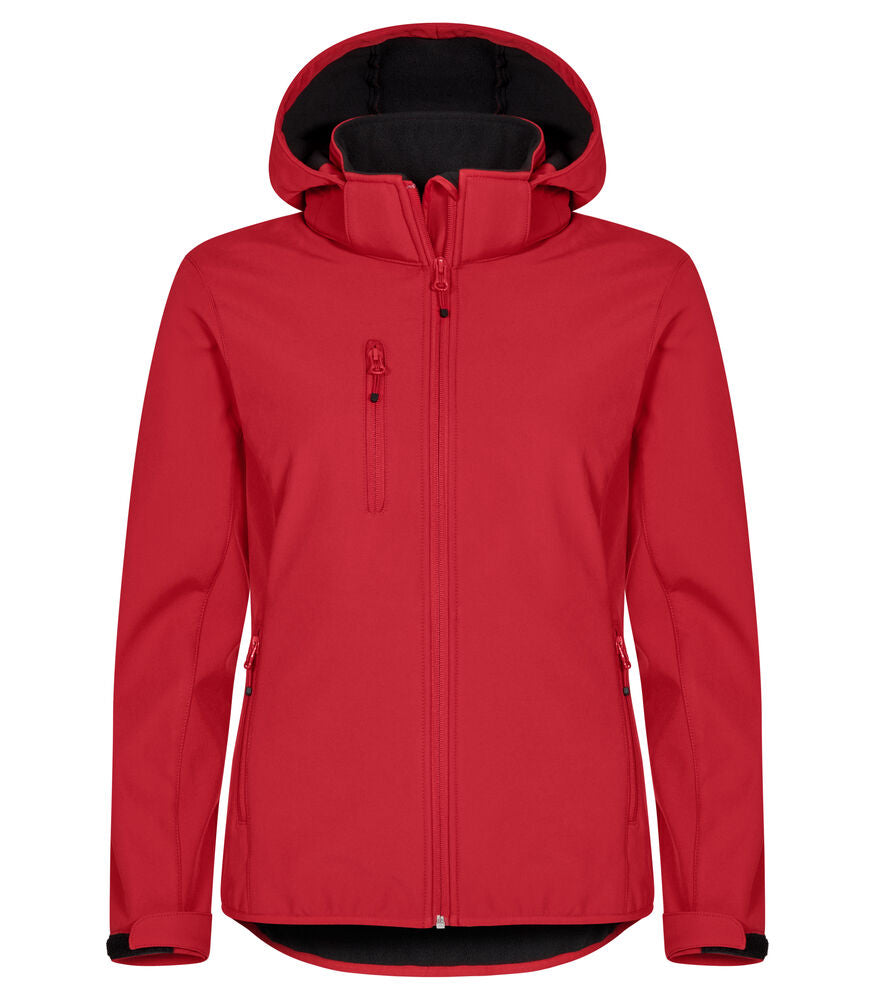 Classic Softshell Hoody Jacket Women - red