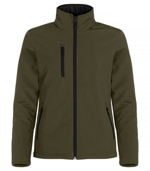 Padded Softshell Jacket Women - fog green