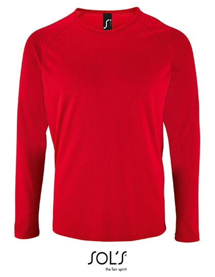 Heren sport T-shirt met lange mouwen sportief