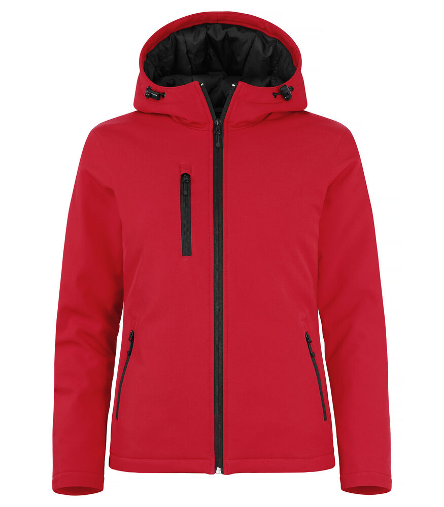 Padded Hoody Softshell Jacket Women - red