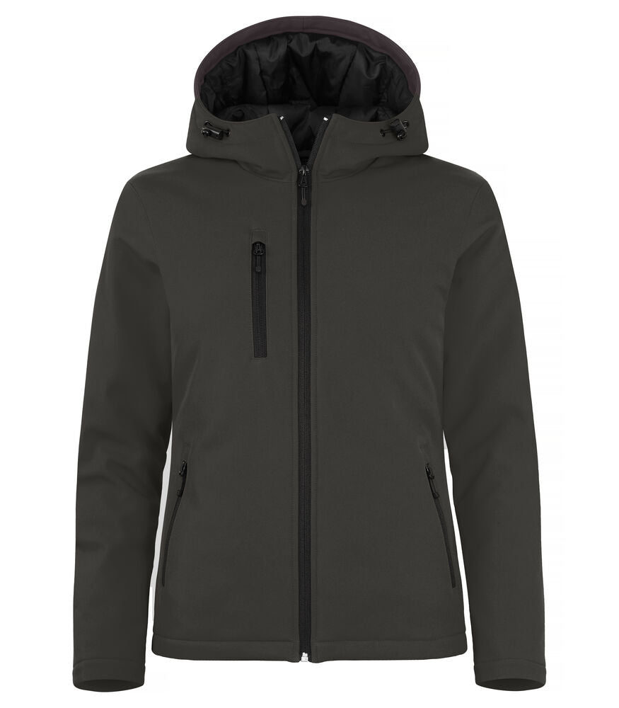 Padded Hoody Softshell Jacket Women - dark grey