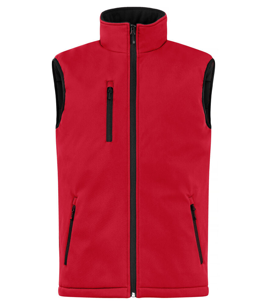 Padded Softshell Vest - red