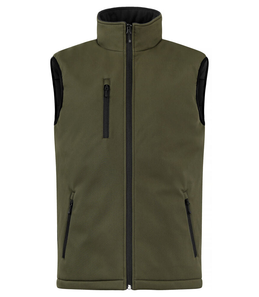 Padded Softshell Vest - fog green