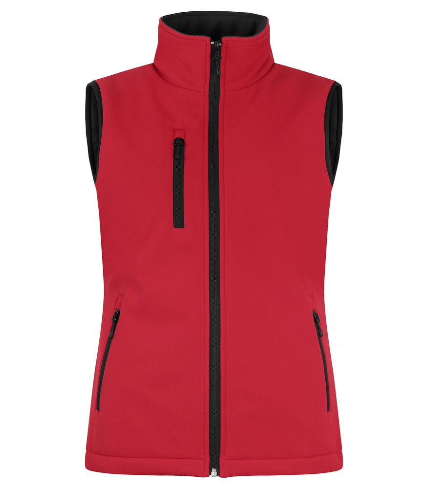 Padded Softshell Vest Women - red