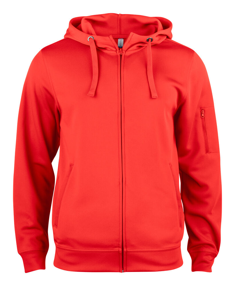 Basic Active Hoody FZ - red