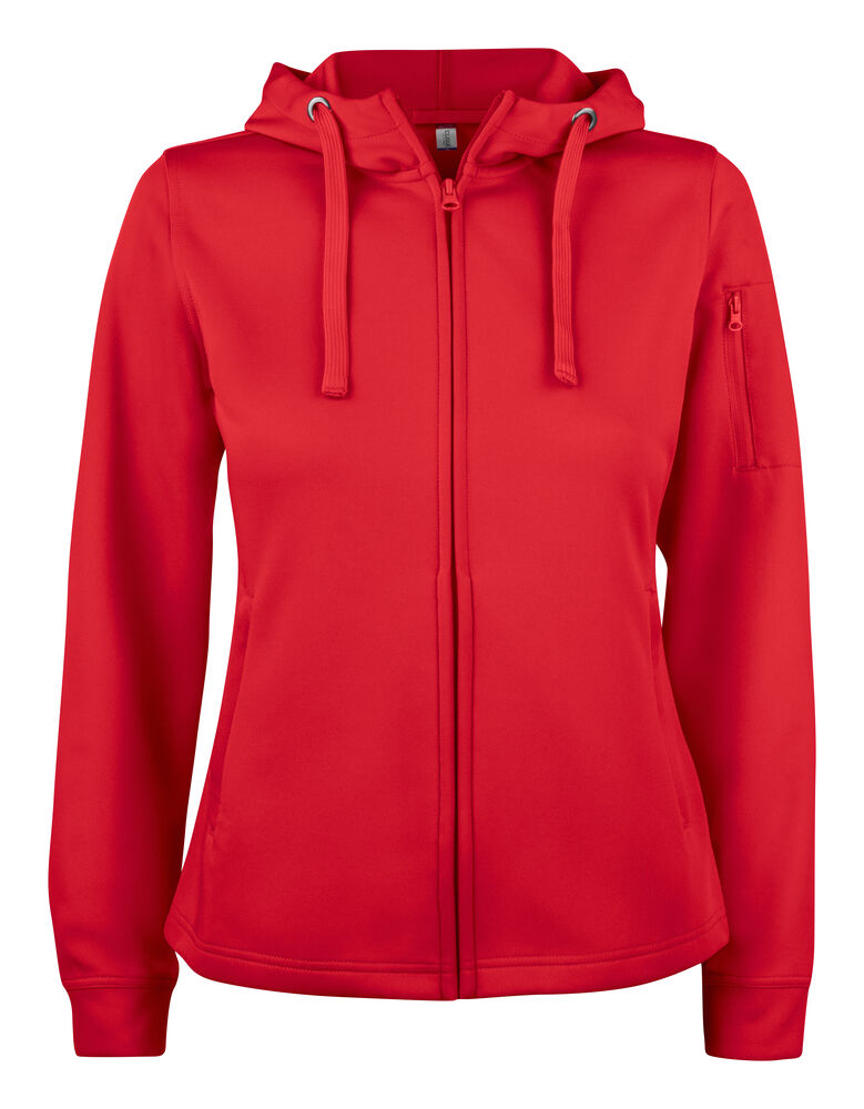 Basic Active Hoody FZ Women - red