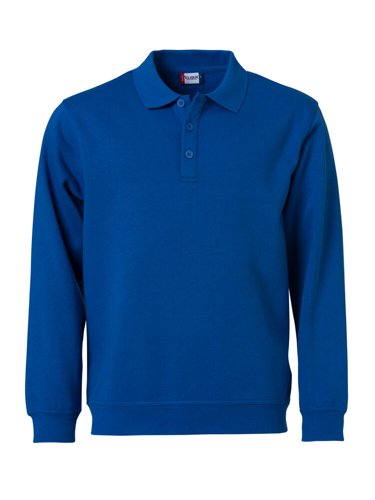Basic Polo Sweater - royal blue