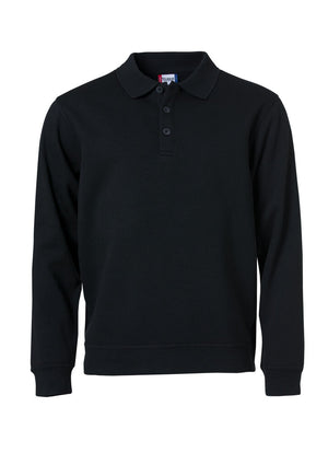 Basic Polo Sweater - black