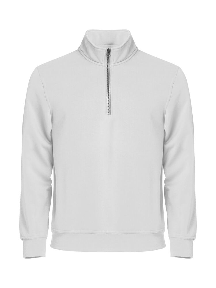 Basic Half Zip - white