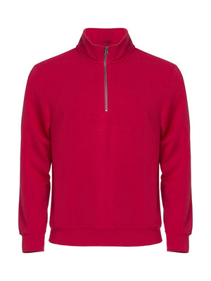 Basic Half Zip - red
