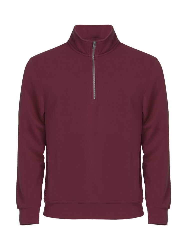 Basic Half Zip - burgundy