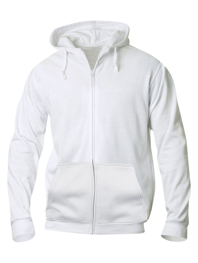 Basic Hoody Full Zip - white