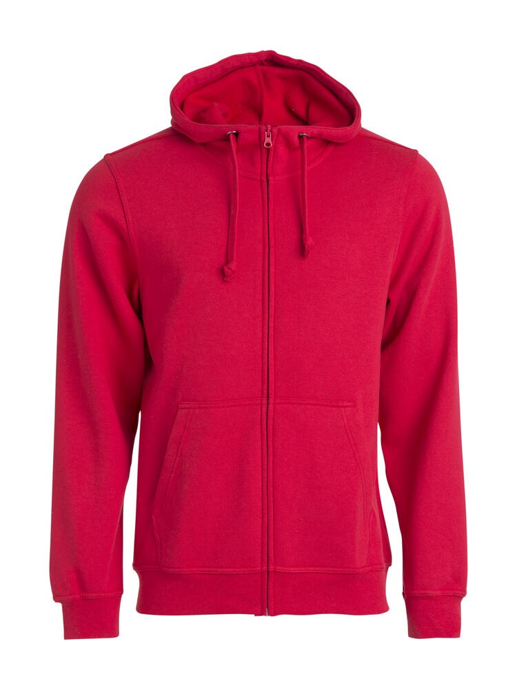 Basic Hoody Full Zip - red