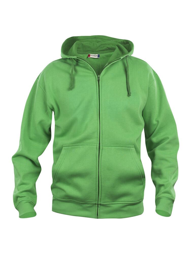 Basic Hoody Full Zip - apple green