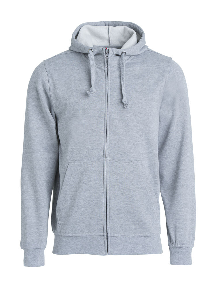 Basic Hoody Full Zip - grey melange