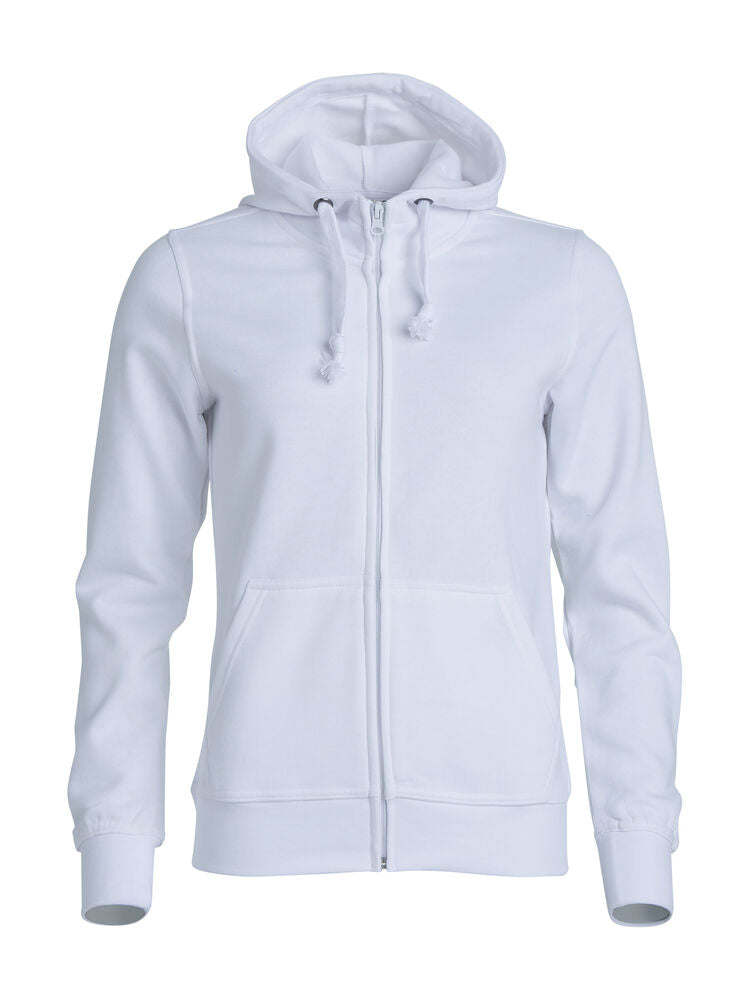Basic Hoody Full Zip Women - white