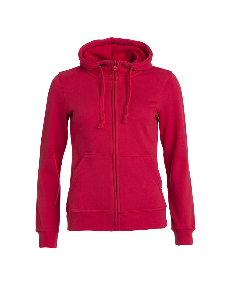 Basic Hoody Full Zip Women - red