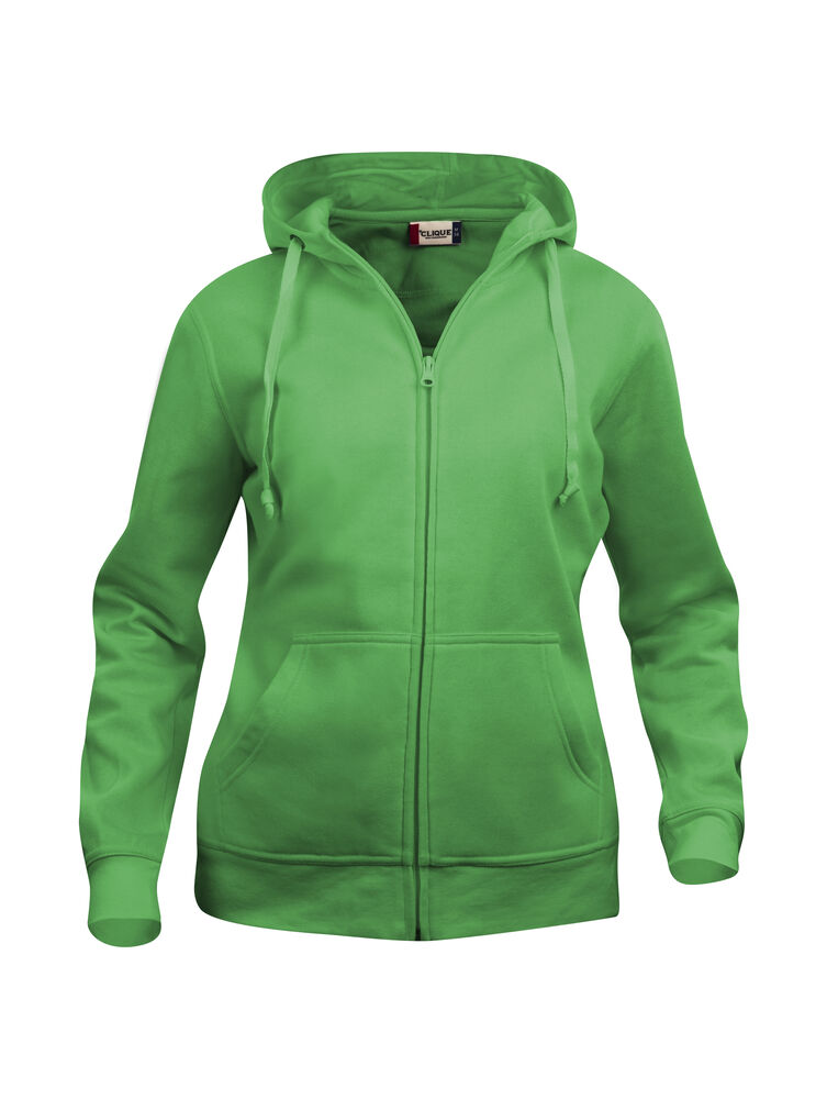 Basic Hoody Full Zip Women - apple green