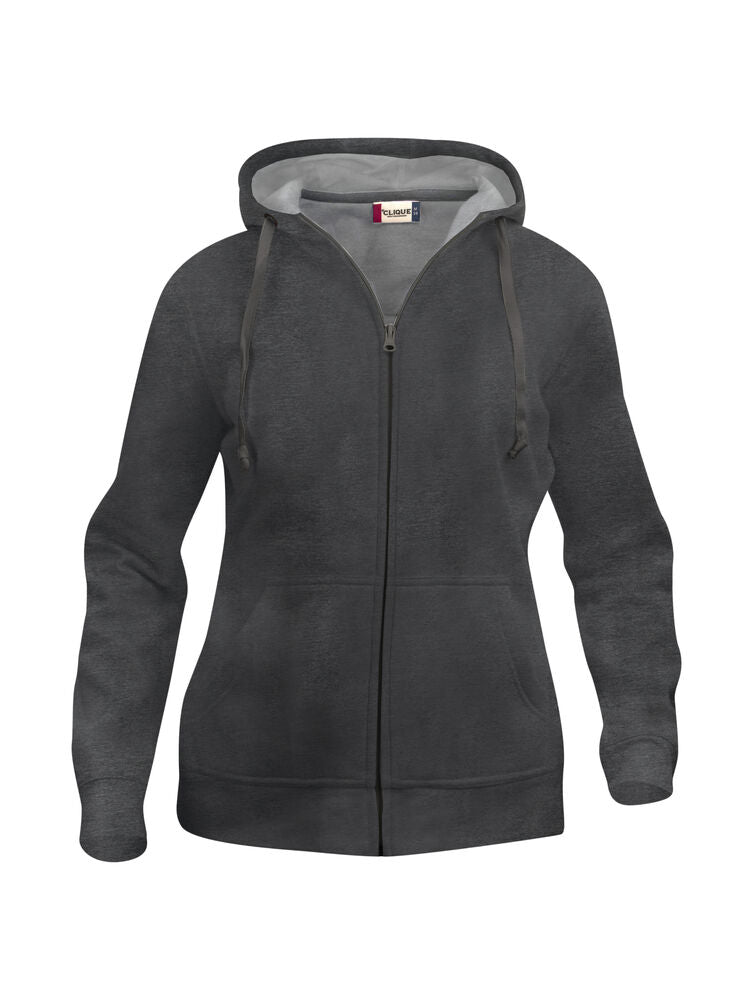 Basic Hoody Full Zip Women - antracit melange