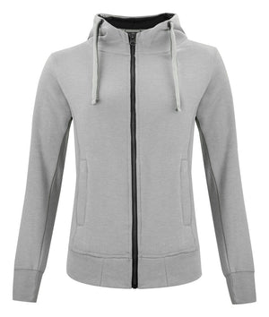 Classic Hoody Full Zip Women - grey melange