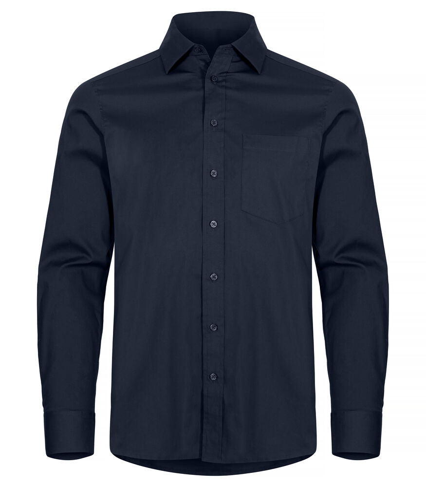 Stretch Shirt L/S - dark navy
