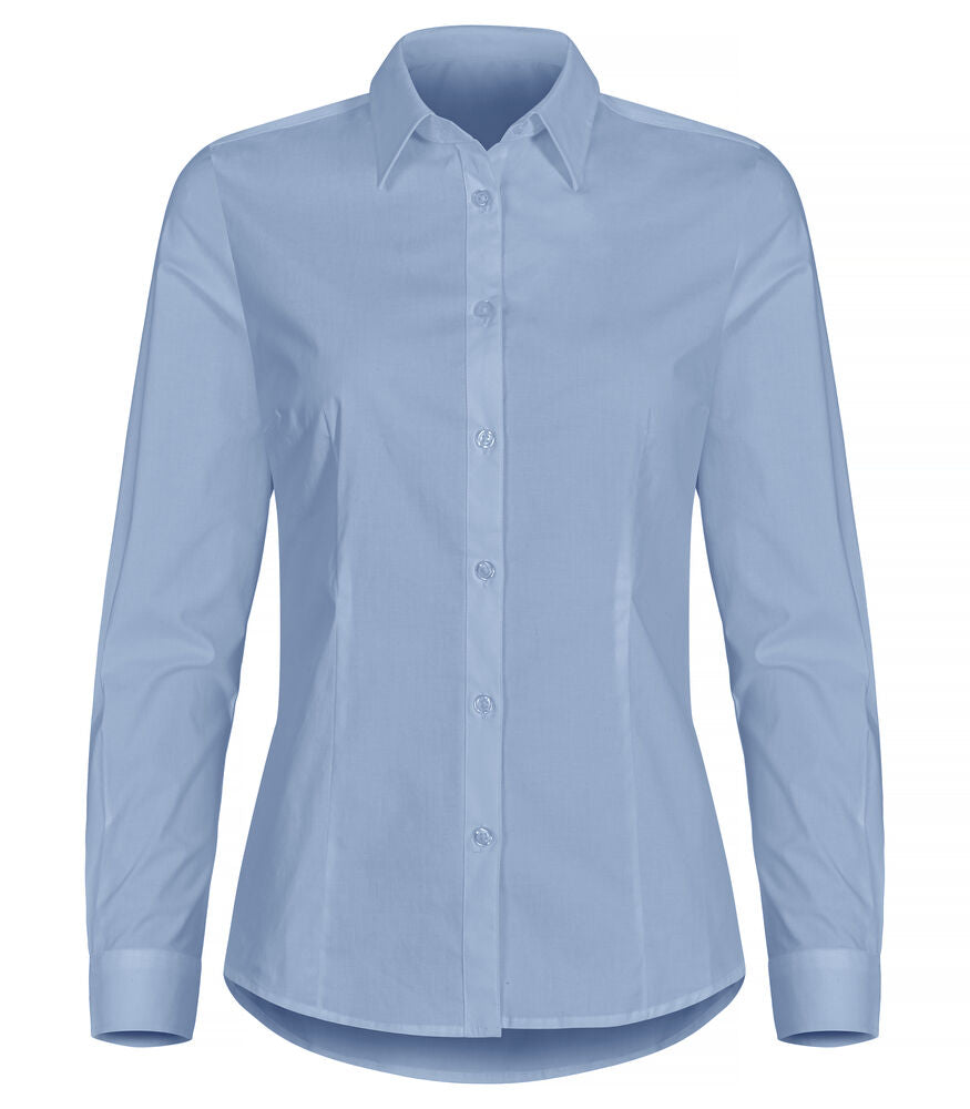 Stretch Shirt L/S Women - light blue