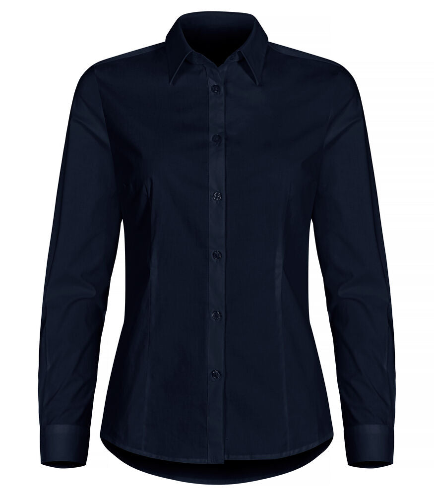 Stretch Shirt L/S Women - dark navy