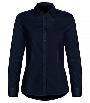 Stretch Shirt L/S Women - dark navy