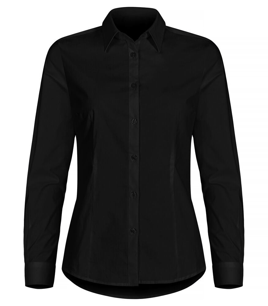 Stretch Shirt L/S Women - black