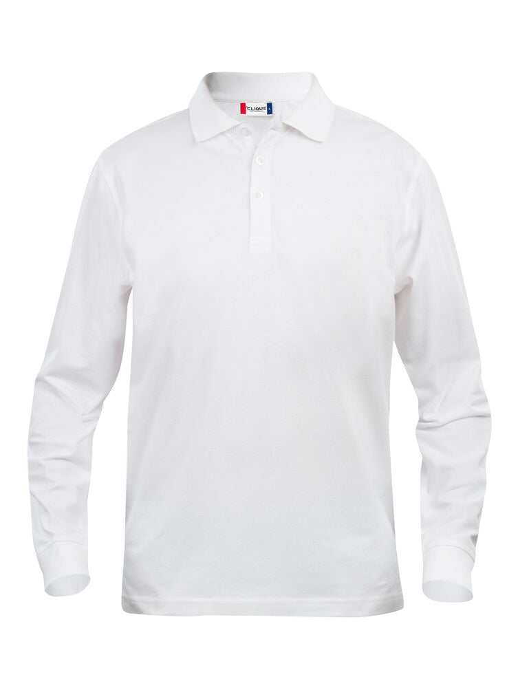 Basic Polo L/S Junior - white
